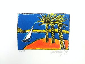 Corneille - La Plage - zeefdruk - oplage 122/125- nieuwstaat kopen? Bied vanaf 195!