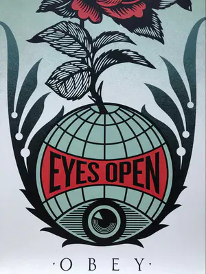 AcheterShepard Fairey - Eyes open? Enchérissez de 1!