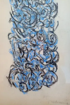 Theo Wolvecamp - Abstracte compositie in blauw kopen? Bied vanaf 200!