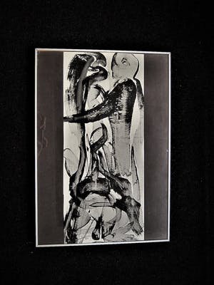 Niet of onleesbaar gesigneerd - Intrigerend abstract-figuratief OostIndInkt Aquarel - gesigneerd 1983 kopen? Bied vanaf 1!