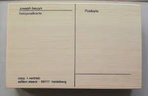 Joseph Beuys - Holzpostkarte - Multiple - inc.pptout + witte 3d lijst kopen? Bied vanaf 85!