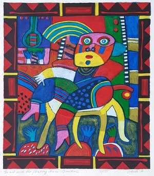 Clemens Briels - The act with the floating chair | Ingelijst kopen? Bied vanaf 95!