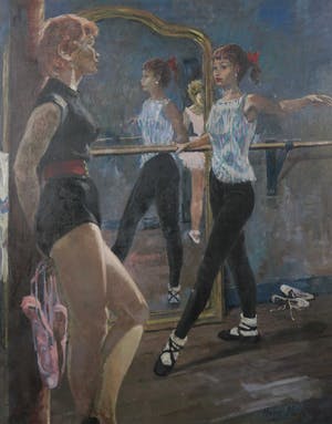 Harry Maas - Olieverf op doek, Battement tendu à la quatrième devant - Ingelijst kopen? Bied vanaf 650!