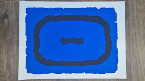Bram Bogart - Blauw - Zwart handgesigneerde litho 1978 kopen? Bied vanaf 645!