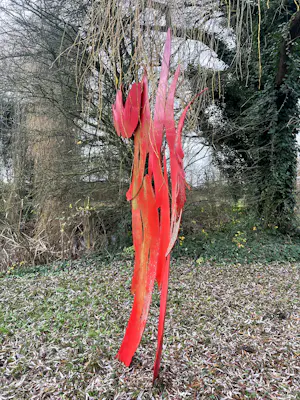 Bruno Guiheneuf - Rood stalen abstract buitenobject kopen? Bied vanaf 1000!