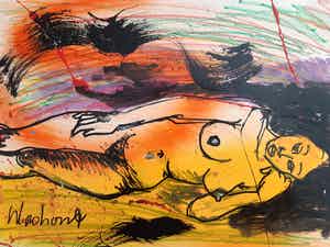 Peter Klashorst - Gemengde techniek - Handgesigneerd !!! verkocht voor € 95!