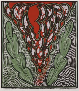 Niet of onleesbaar gesigneerd - Linosnede, Zonder titel kopen? Bied vanaf 1!