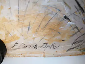 Floris Tiele - Vrouw in landschap. Portret. kopen? Bied vanaf 1!