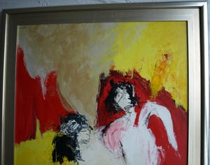 Menno Bauer - Acryl op doek , Bedrieglijk is de stilte - ingelijst - GROOT - 116 x 95 cm kopen? Bied vanaf 1!