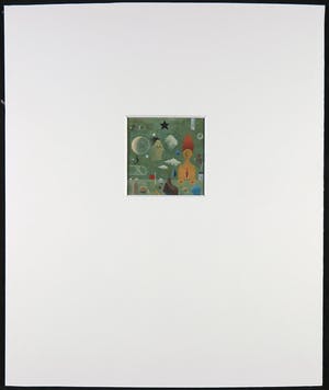 Leon Savelsberg - Gouache op papier, Groen Z.t. kopen? Bied vanaf 1!