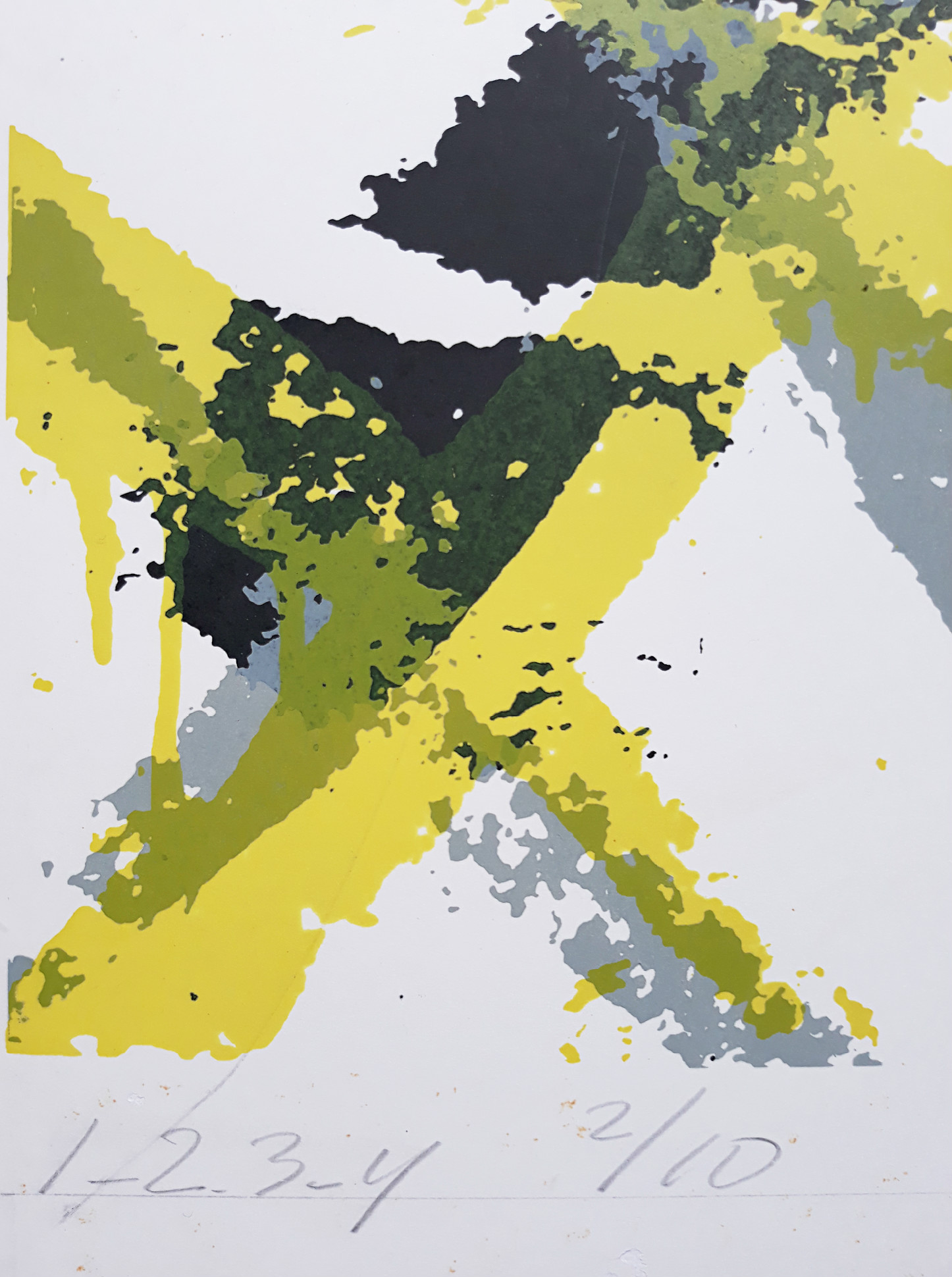 Wim Kunnen - 1-2-3-4 (gridstructuur), zeefdruk kopen? Bied vanaf 1!