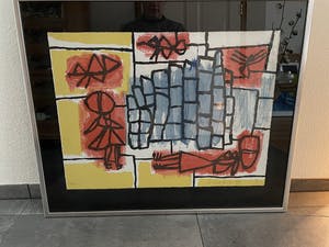 Corneille - Zeefdruk, Blauwe Stenen (onbekend), Ingelijst kopen? Bied vanaf 250!