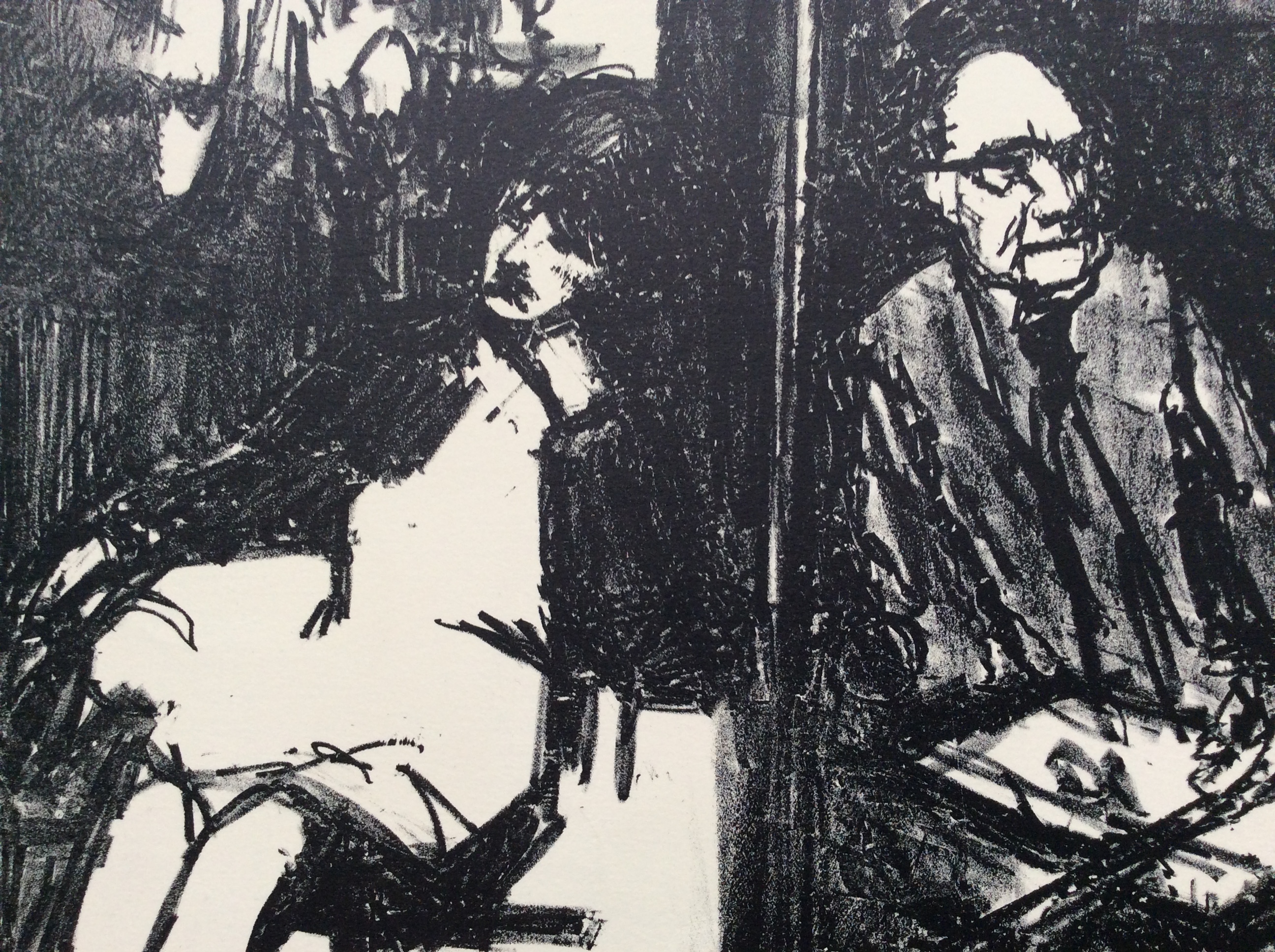 Kees Verwey - Kees en Jeanne in het atelier - lithografie kopen? Bied vanaf 69!
