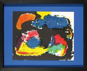 Eugene Brands - Litho, The night, an island - Ingelijst verkocht voor € 1!