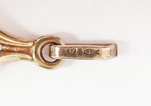 Fischland hanger, 18 karaat verguld 835 zilver. Modernist 60er jaren kopen? Bied vanaf 35!