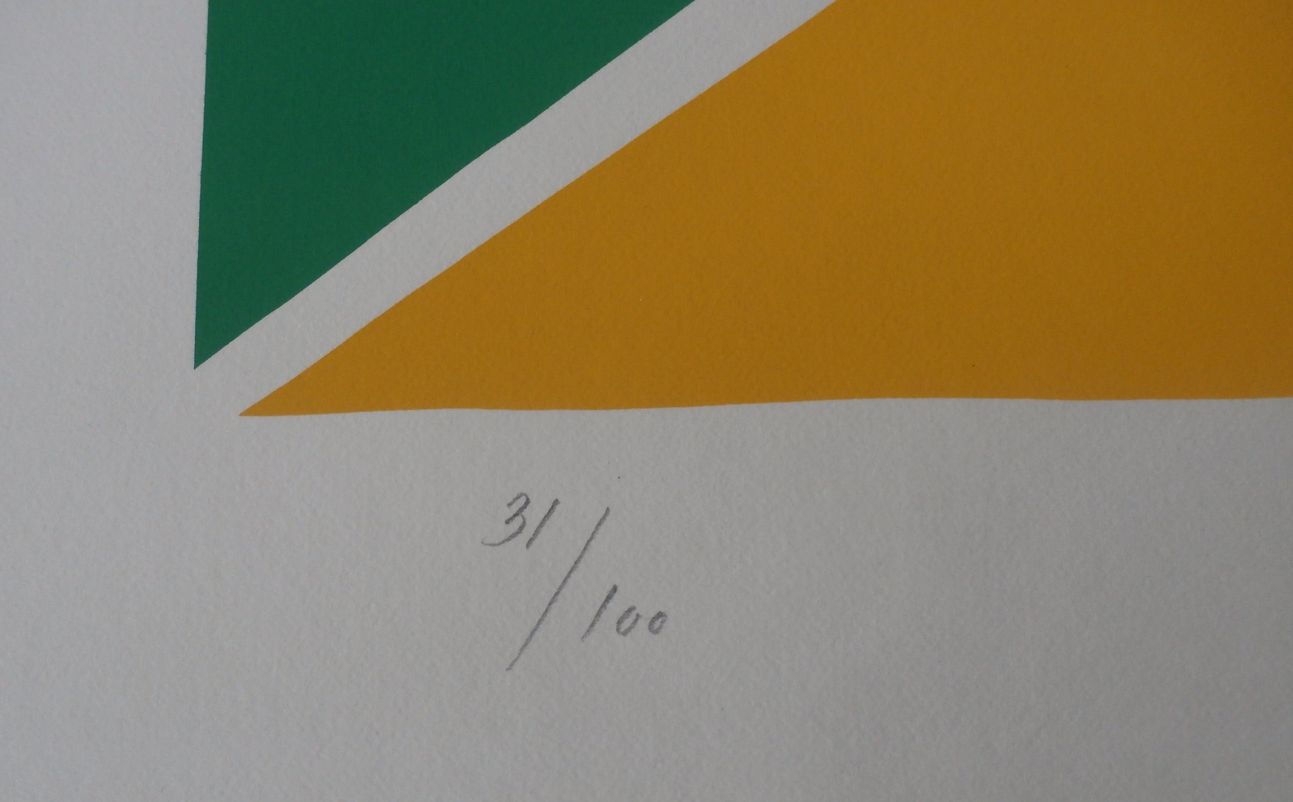 Richard Mortensen - zeefdruk: Geometrisch abstracte compositie kopen? Bied vanaf 95!