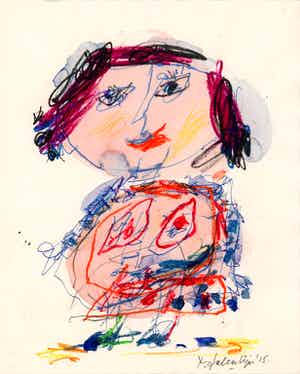 Kees Salentijn - UNICUM - gemengde techniek op papier verkocht voor € 125!