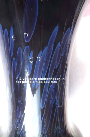 Curiosa - Erwin Eisch voor Glasblaserei Eisch Frauenau - design zwart/ blauwe - gesigneerd kopen? Bied vanaf 1!