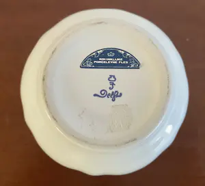 Porceleyne Fles - Delfts wit platelen vaasje kopen? Bied vanaf 25!