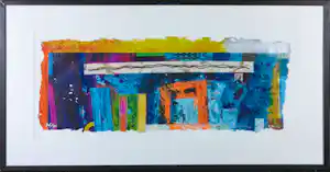 Jos Verwiel - Zeefdruk, Blueprint II - Ingelijst (Groot) verkauft für € 35!
