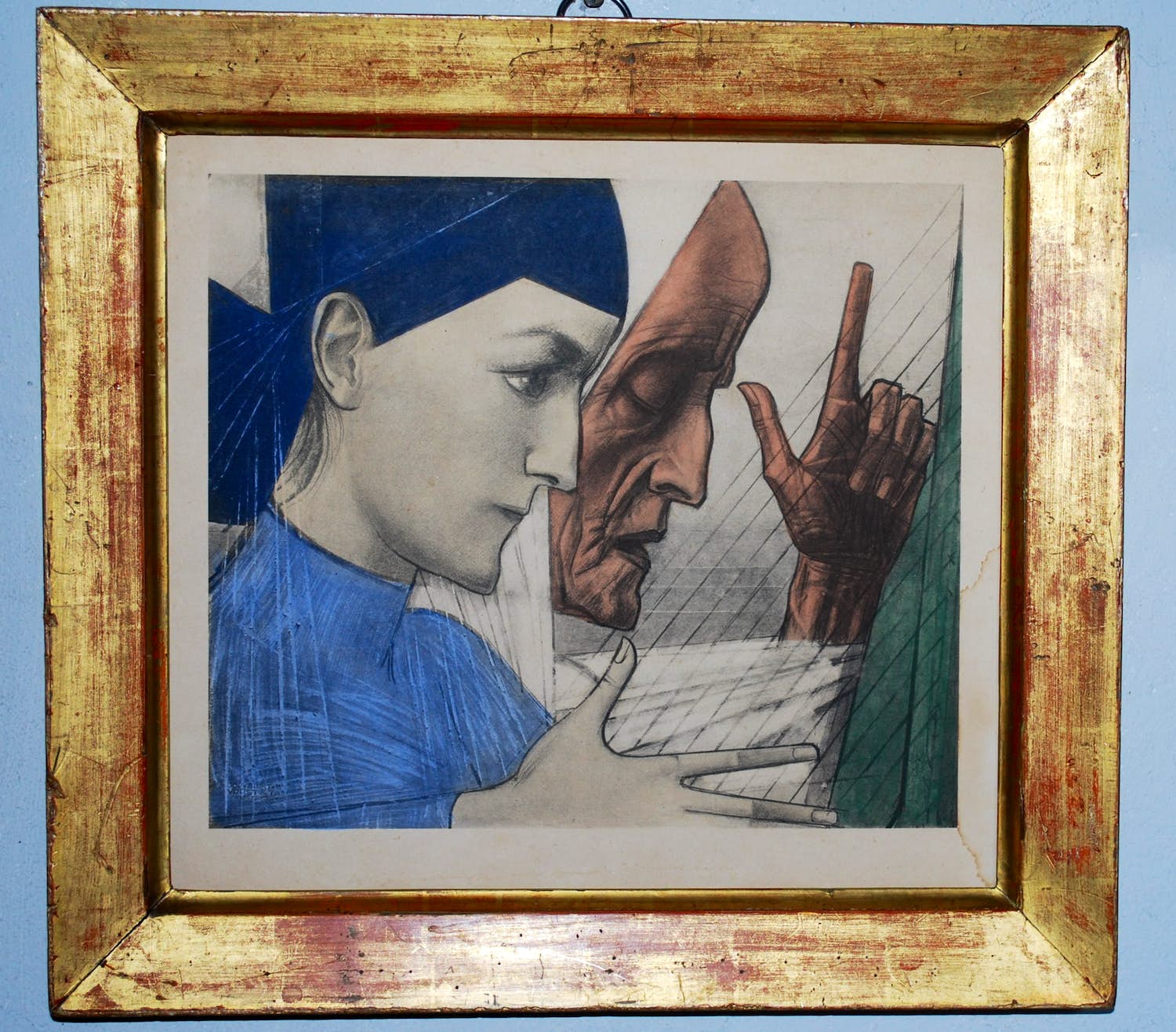 Jan Toorop - Jeugd en Ouderdom (1924)/ingelijste handgekleurde litho + 2 gratis boekwerken! verkocht voor € 125!