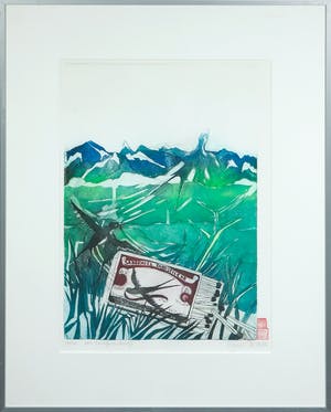 Sylvia Oudkerk - Kleurenets, Een lucifersdoosje - Ingelijst kopen? Bied vanaf 1!