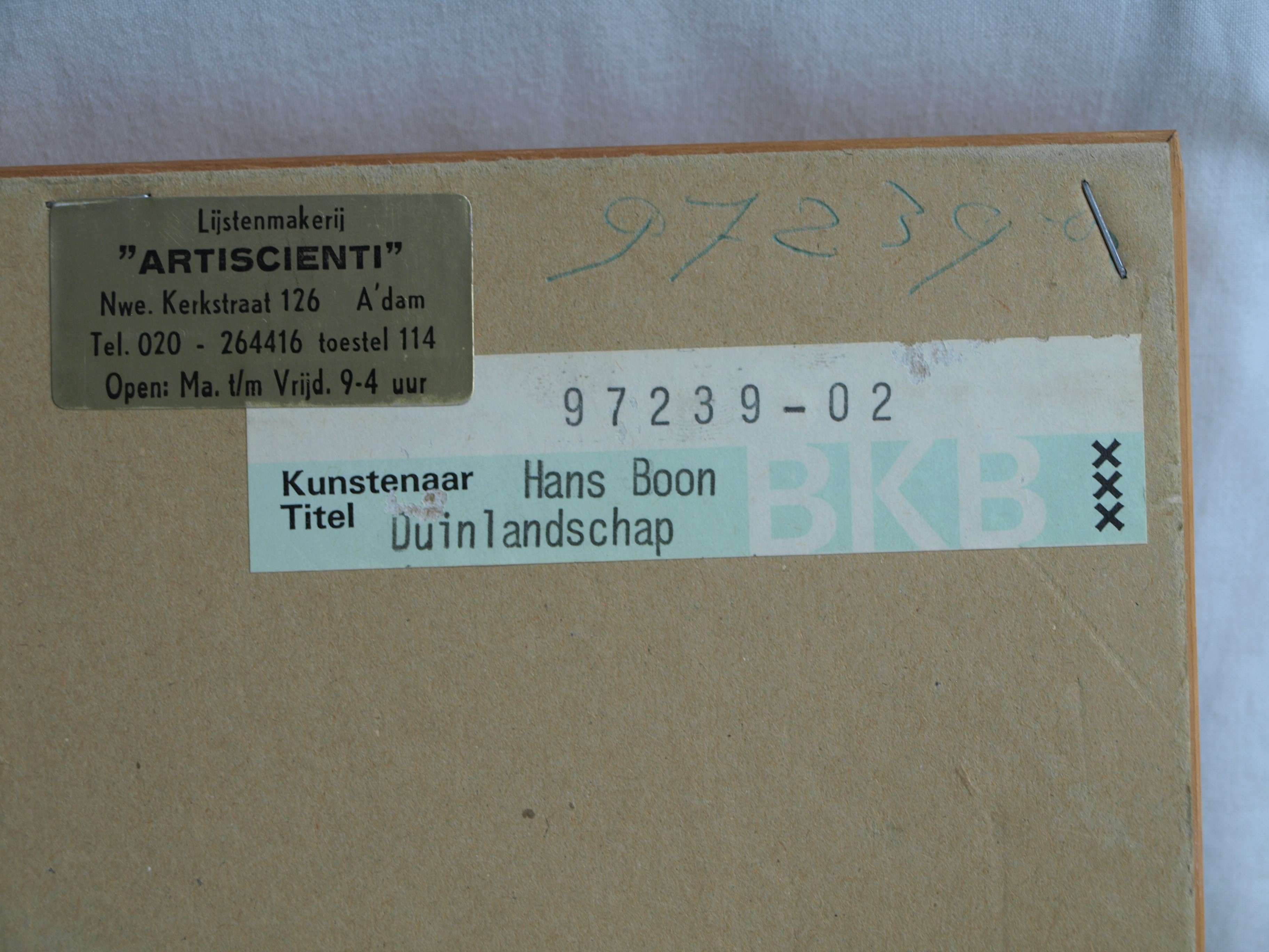 Hans Boon - Pentekening , Duinlandschap – gesigneerd & ingelijst – ca 1977  kopen? Bied vanaf 1!