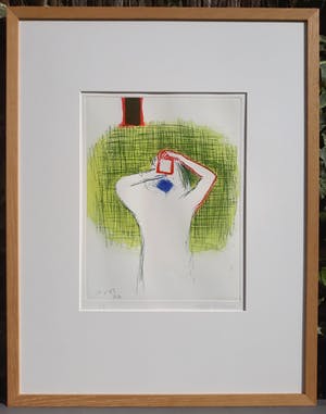 Roger Raveel - De fotografe, aquatint ets (netjes ingelijst) kopen? Bied vanaf 750!