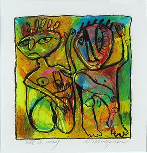 Henk Vierveijzer - Gouache, Sell in may - Ingelijst kopen? Bied vanaf 80!