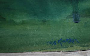 Aris Knikker - (Frans) landschap -ingelijste aquarel kopen? Bied vanaf 35!
