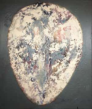 Bert Braam - Acryl op doek, Masker (Groot) verkocht voor € 140!