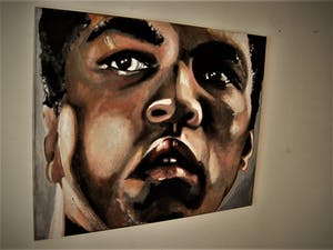 Niet of onleesbaar gesigneerd - Indrukwekkend Acrylverf portret "Muhammad Ali - the Greatest! - gesigneerd kopen? Bied vanaf 1!