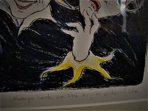 Simone Lipschitz - Prachtig A(rtist) P(roof) handgekleurde Ets "Always look on the bright side" kopen? Bied vanaf 20!