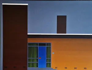 Frank Lenferink - prachtig olieverf doek schilderij "bungalow bij invallende nacht" groot & ZGAN kopen? Bied vanaf 260!