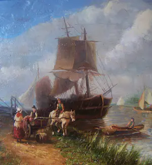 Johannes Wouterus van Trirum - Oud Hollands Tafereeel kopen? Bied vanaf 50!