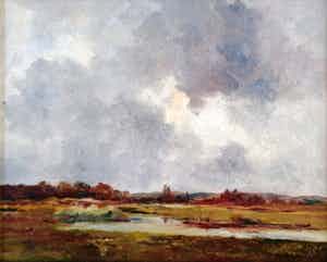 Antoon Markus - Landschap bij Haarlem richting de duinen verkocht voor € 200!
