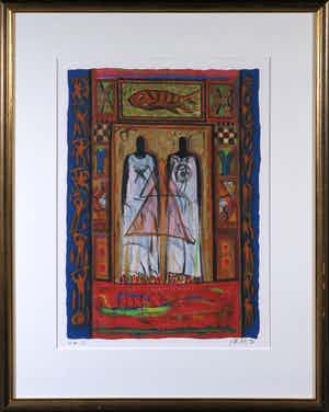 Eric Toebosch - Litho, Zonder titel - Ingelijst verkocht voor € 40!