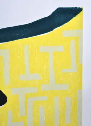 Roger Raveel - Thuis, gesigneerde houtsnede, ingelijst kopen? Bied vanaf 1350!