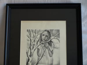 Aart van Dobbenburgh - Ingelijste litho , Meisje – 1979 – nr. 1 van 150 ex. kopen? Bied vanaf 35!