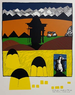 Renaud Levigne - Moeder aarde, zeefdruk kopen? Bied vanaf 50!