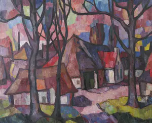 Harmen Klaas Post - Olieverf op board, Boerderij bij Leusden - Ingelijst kopen? Bied vanaf 150!