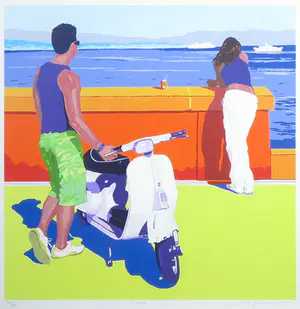 Marco Kooiman - Zeefdruk, Riviera - Ingelijst kopen? Bied vanaf 1!