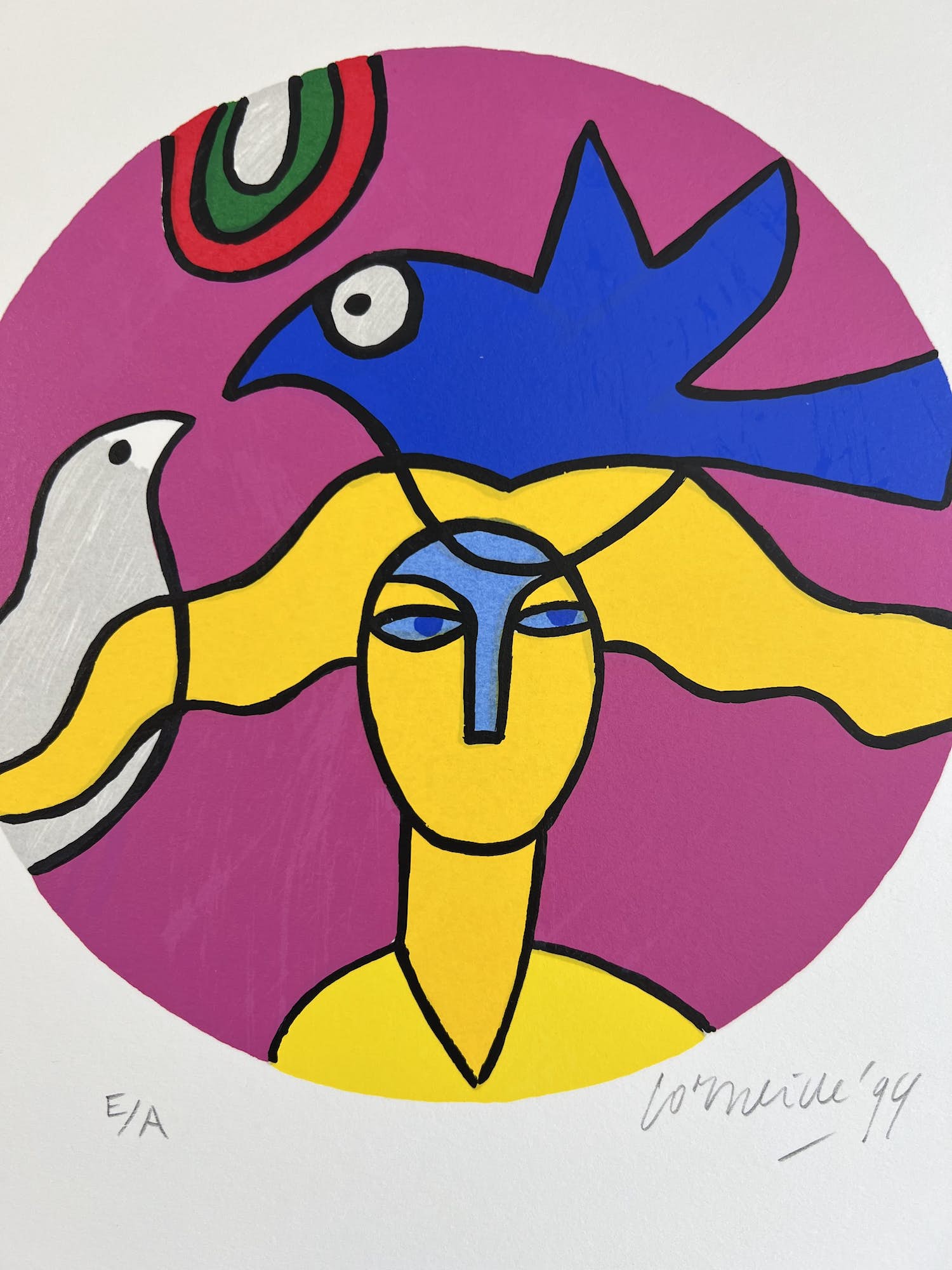 Corneille - Droombeelden - Handgesigneerd Zeefdruk + stempel Atelier Corneille op de rug - verkocht voor € 120!