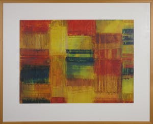 Ton Verstraten - Olieverf op papier, Compositie - Ingelijst (Groot) kopen? Bied vanaf 50!