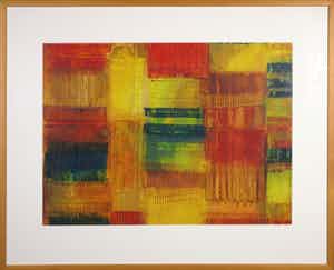 Ton Verstraten - Olieverf op papier, Compositie - Ingelijst (Groot) verkocht voor € 50!