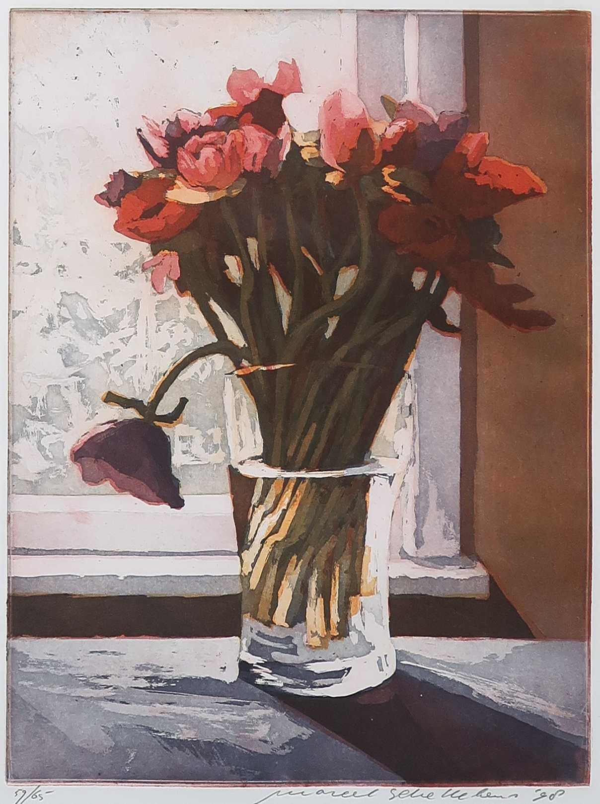 Marcel Schellekens - Aquatint, Annemoontjes II - Ingelijst kopen? Bied vanaf 80!