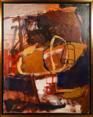 Bruno Pedrosa - Acryl op doek, A ordem do chocalho- Ingelijst verkauft für € 250!