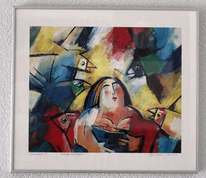 Rem de Boer - "Vrouw met Vogels" kopen? Bied vanaf 50!