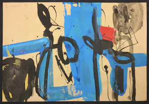 Henning Kürschner - Acryl op papier, Mit rotem Fleck kopen? Bied vanaf 100!