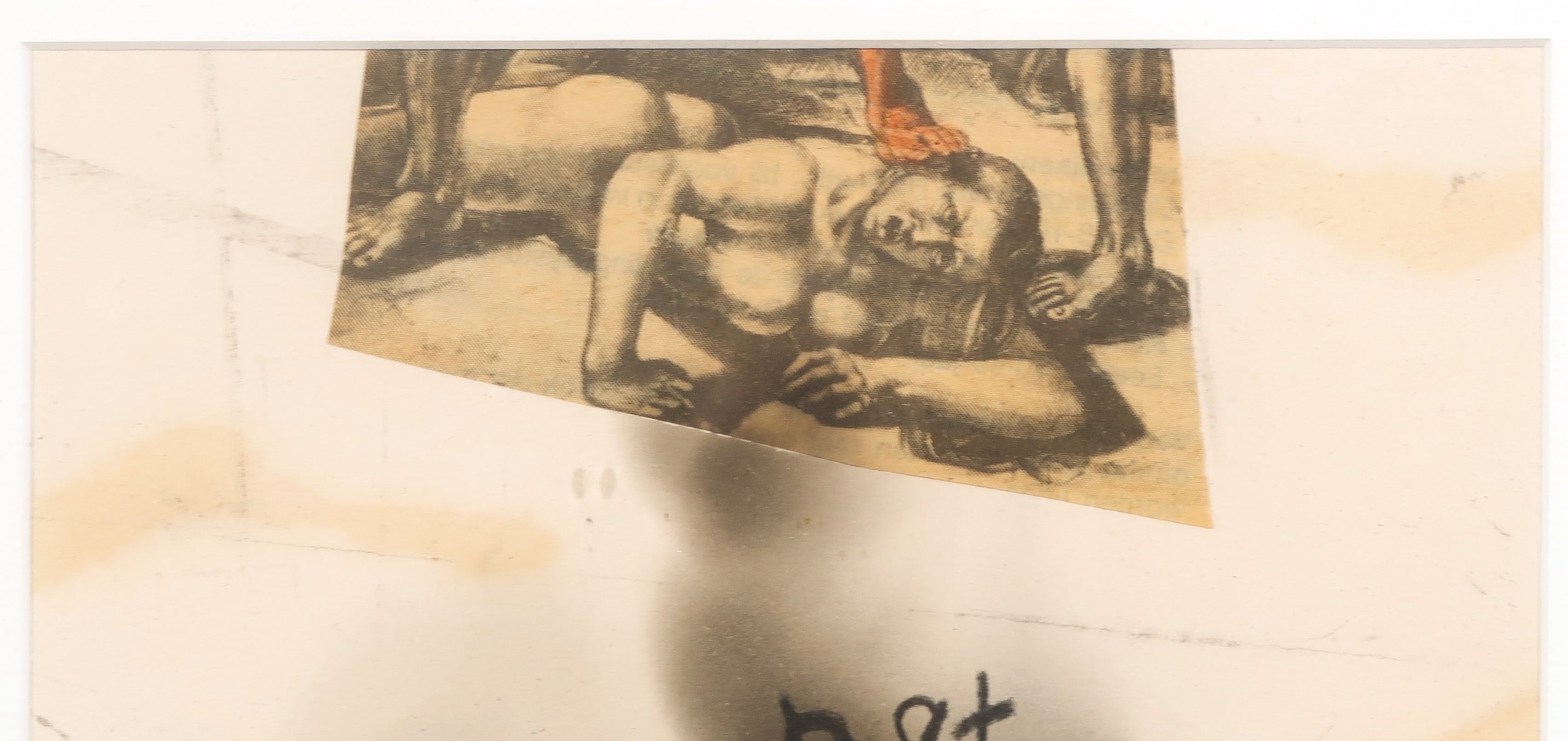 Bob Kovel - Krijt, potlood en collage, Nature morte - Ingelijst kopen? Bied vanaf 1!